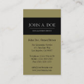 Limousine Black/Antiek Gold Border Visitekaartje (Achterkant)