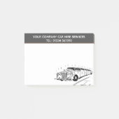 Limousine Car Hire Service-Cartoon voor persoonlij Post-it® Notes (Voorkant)