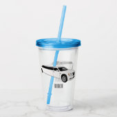 Limousine cartoon illustratie acryl drinkbeker (Achterkant)