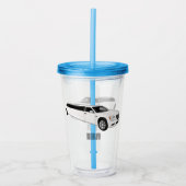 Limousine cartoon illustratie acryl drinkbeker (Voorkant)