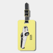 Limousine cartoon illustratie bagagelabel (Voorkant verticaal)