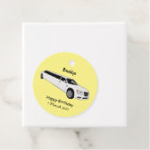 Limousine cartoon illustratie bedankjes labels (In situ)