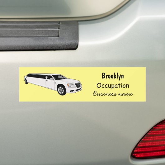 Limousine cartoon illustratie bumpersticker (Op auto)