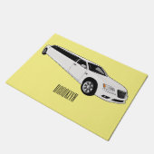 Limousine cartoon illustratie deurmat (Schuin)