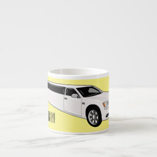 Limousine cartoon illustratie espresso kop