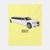 Limousine cartoon illustratie fleece deken (Voorkant)