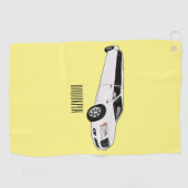 Limousine cartoon illustratie golfhanddoek (Horizontaal)