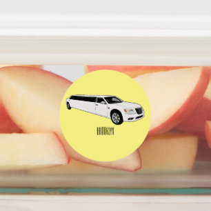 Limousine cartoon illustratie labels