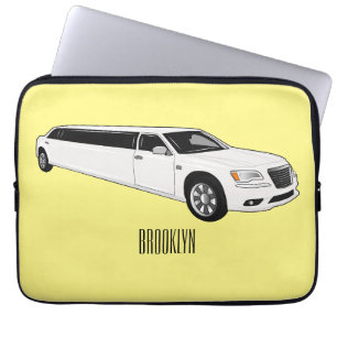 Limousine cartoon illustratie laptop sleeve