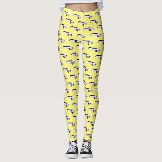 Limousine cartoon illustratie leggings (Voorkant)