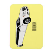 Limousine cartoon illustratie magneet (Verticaal)