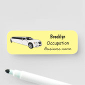 Limousine cartoon illustratie naamplaatje (In situ)