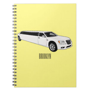 Limousine cartoon illustratie notitieboek