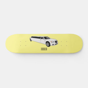 Limousine cartoon illustratie persoonlijk skateboard