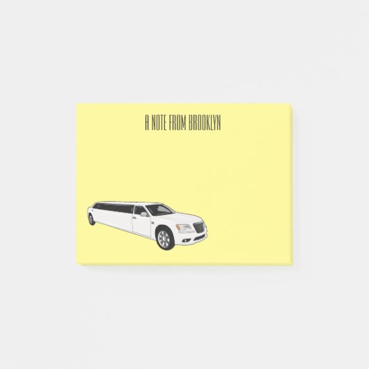 Limousine cartoon illustratie post-it® notes (Voorkant)