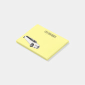 Limousine cartoon illustratie post-it® notes (Schuin)