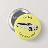 Limousine cartoon illustratie ronde button 5,7 cm (Voorkant /achterkant)