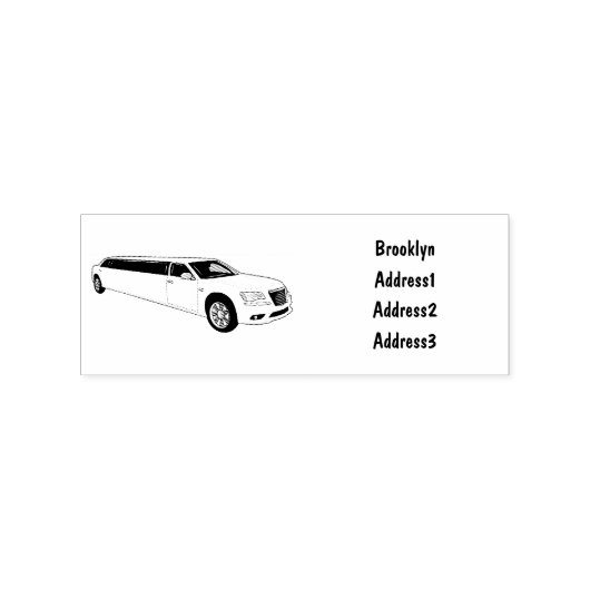 Limousine cartoon illustratie rubberstempel (Afrduk)