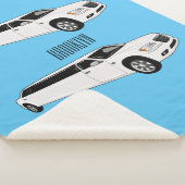 Limousine cartoon illustratie sherpa deken (3/4)