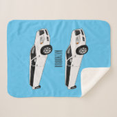 Limousine cartoon illustratie sherpa deken (Voorkant (horizontaal))