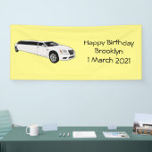 Limousine cartoon illustratie spandoek (Beurs)