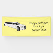 Limousine cartoon illustratie spandoek (Horizontaal)