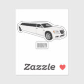 Limousine cartoon illustratie sticker (Vel)