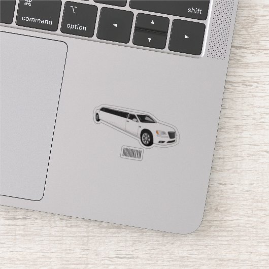 Limousine cartoon illustratie sticker (Detail)