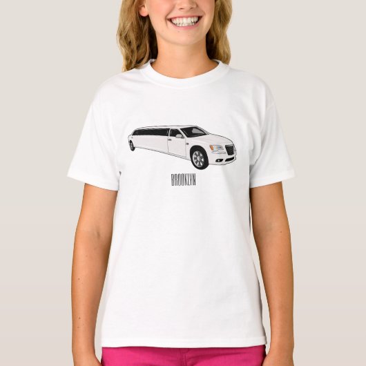 Limousine cartoon illustratie t-shirt (Voorkant)