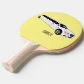 Limousine cartoon illustratie tafeltennisbatje (Voorkant Gekanteld)