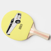 Limousine cartoon illustratie tafeltennisbatje (Zijkant)