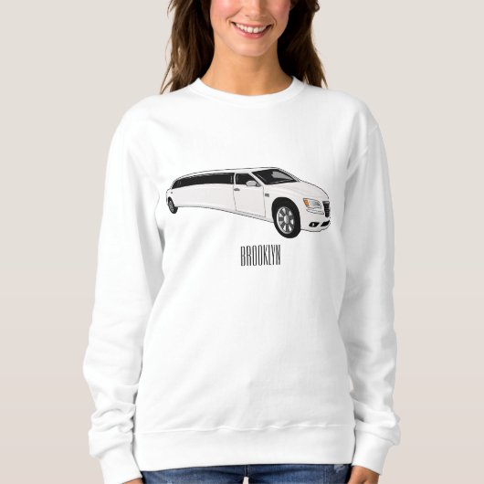 Limousine cartoon illustratie trui (Voorkant)
