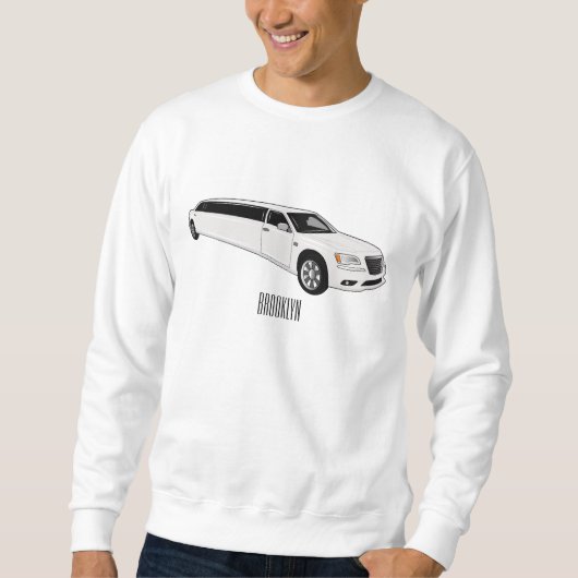 Limousine cartoon illustratie trui (Voorkant)