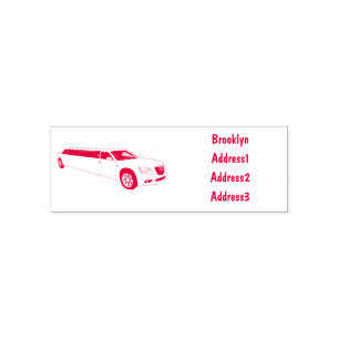Limousine cartoon illustratie  zelfinktende stempel