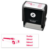 Limousine cartoon illustratie  zelfinktende stempel (In situ)