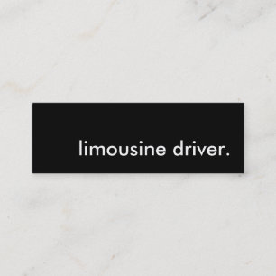 limousine chauffeur. mini visitekaartje