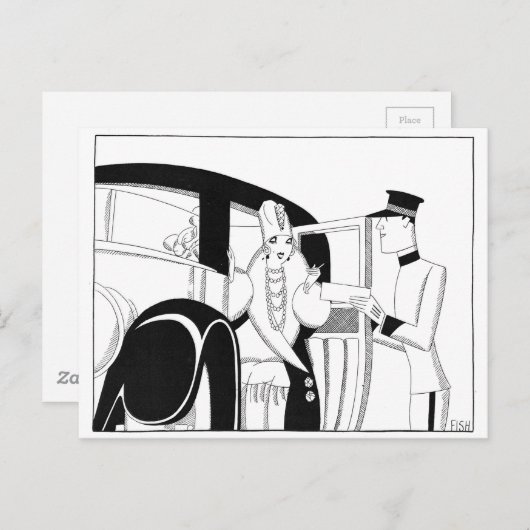 Limousine door Anne Harriet Fish Briefkaart (Voorkant / Achterkant)