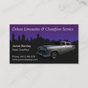 Limousine en Chauffeur Service Visitekaartje