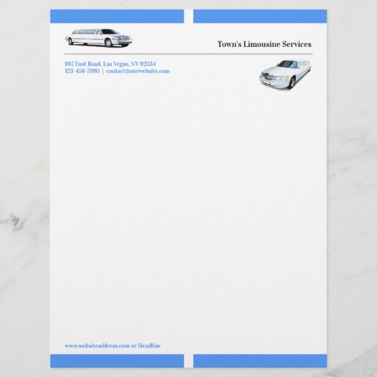 Limousine Letterhead Custom Briefhoofd (Voorkant)