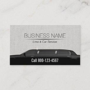 Limousine Limo & Auto Service Classy Linen Visitekaartje