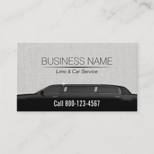 Limousine Limo & Auto Service Classy Linen Visitekaartje (Voorkant)