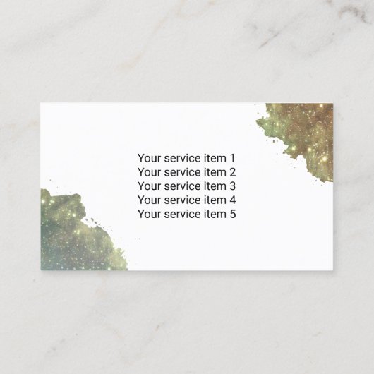 Limousine Limo & Auto Service Glam Glitter Visitekaartje (Achterkant)