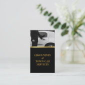 Limousine, Limo, Town Card, Driver Service Visitekaartje (Staand voorkant)