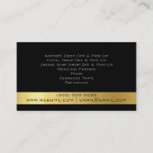 Limousine, Limo, Town Card, Driver Service Visitekaartje (Achterkant)