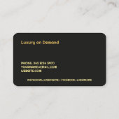 Limousine Limousine Service Visitekaartje (Achterkant)