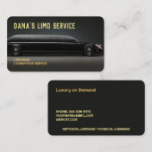 Limousine Limousine Service Visitekaartje (Voorkant / Achterkant)