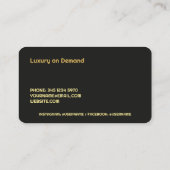 Limousine Limousine Service Visitekaartje (Achterkant)