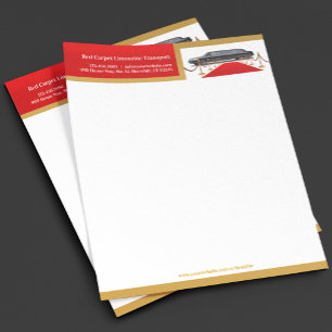Limousine Service Rode Loper Briefpapier Sjabloon Gepersonaliseerd Briefhoofd