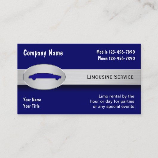 Limousine Service Visitekaartjes (Voorkant)