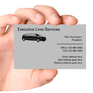 Limousine-services voor managers visitekaartje